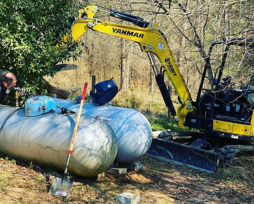 Propane Tank Installation During Wet Conditions